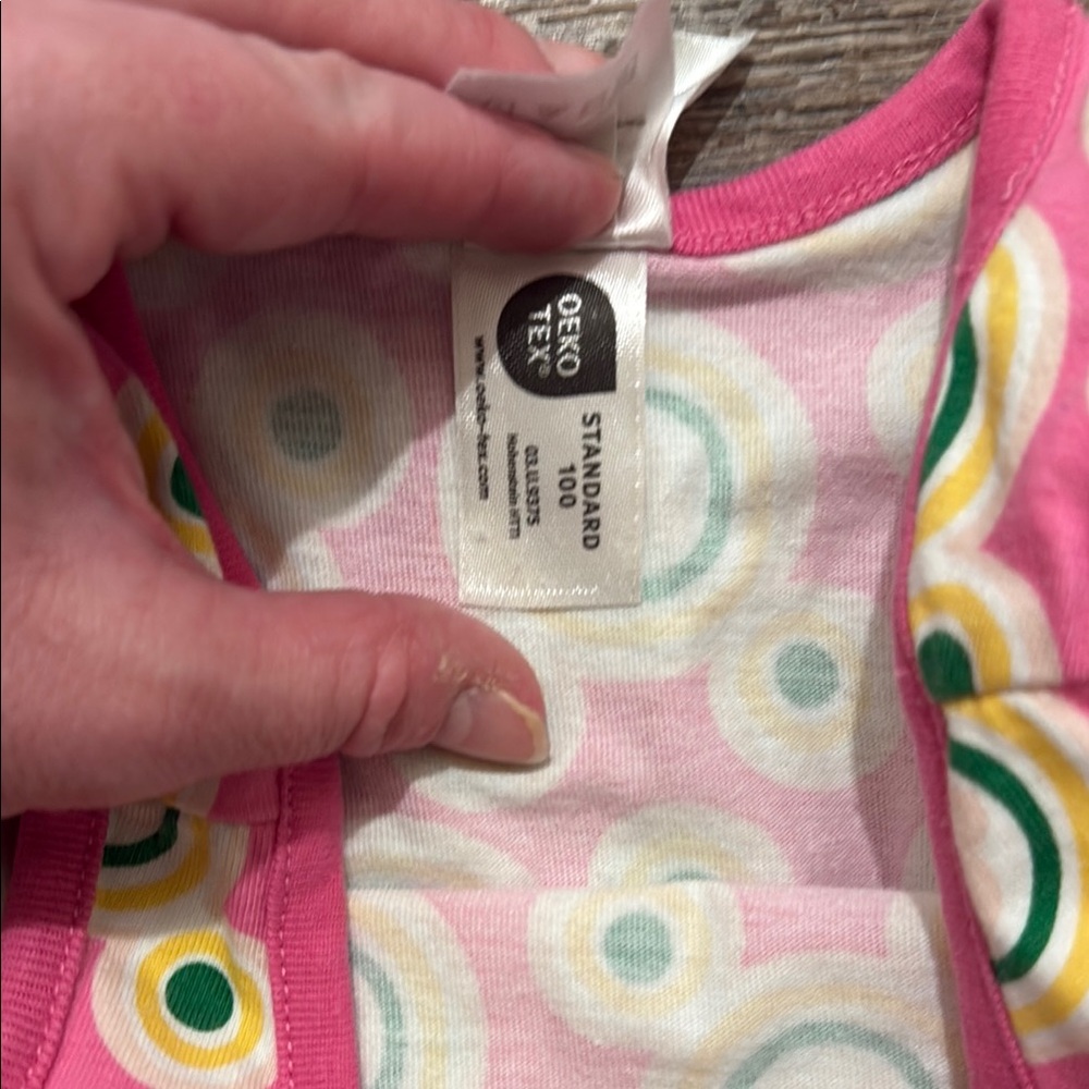 Hanna Andersson 100% Cotton Tank Romper w/ Minnie Mouse Print on Pink - Picture 4 of 12